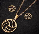 Colar + Brincos Bola de Vôlei