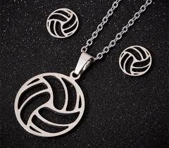 Colar + Brincos Bola de Vôlei